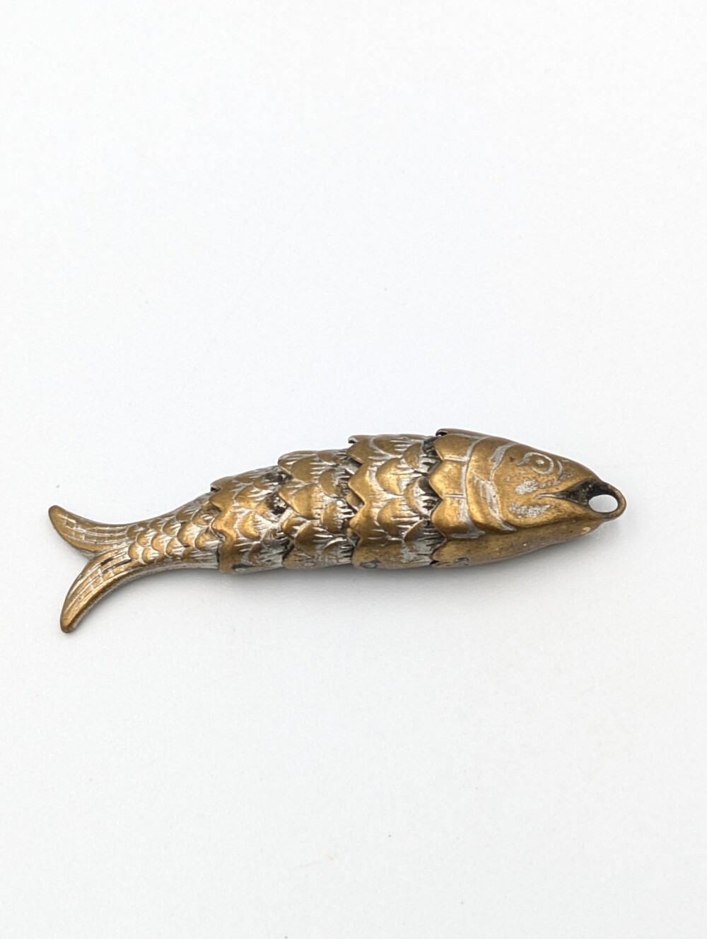 Vintage Articulated Fish Charm Pendant